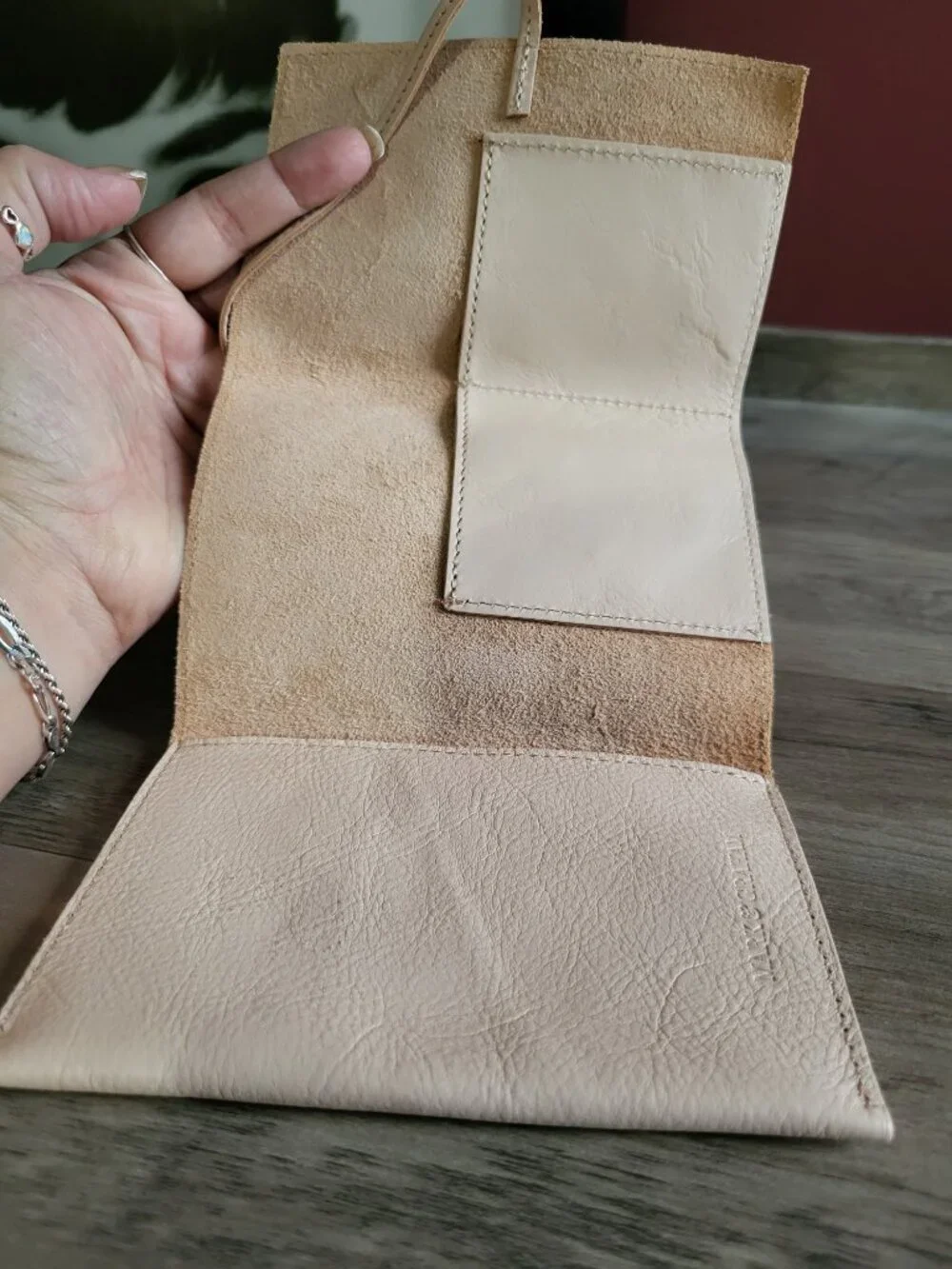 MARK & GRAHAM PINK LEATHER WALLET